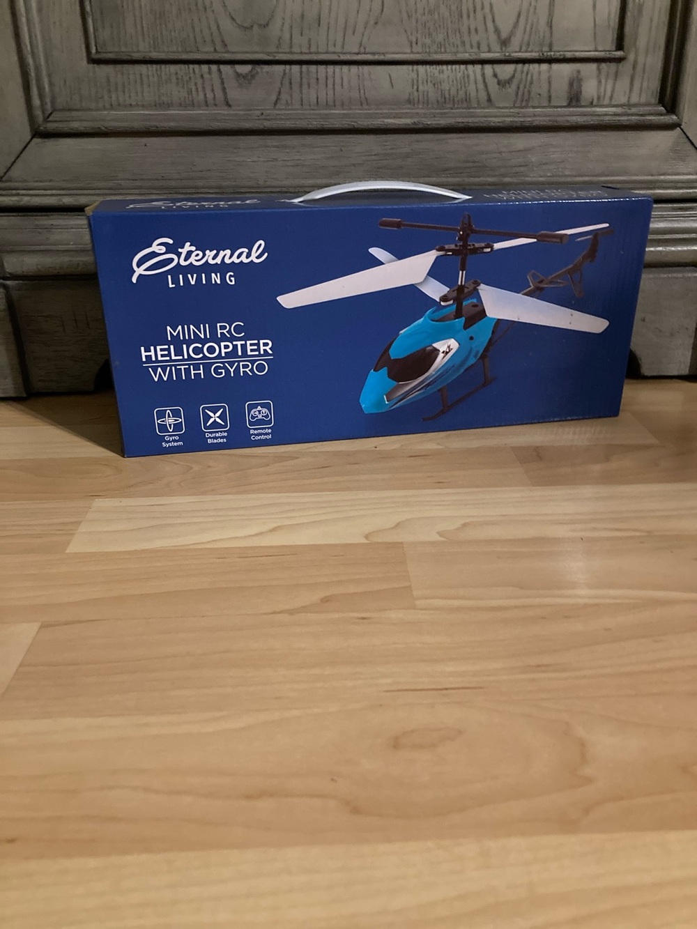 Blue Mini RC Helicopter with Gyro Stabilization